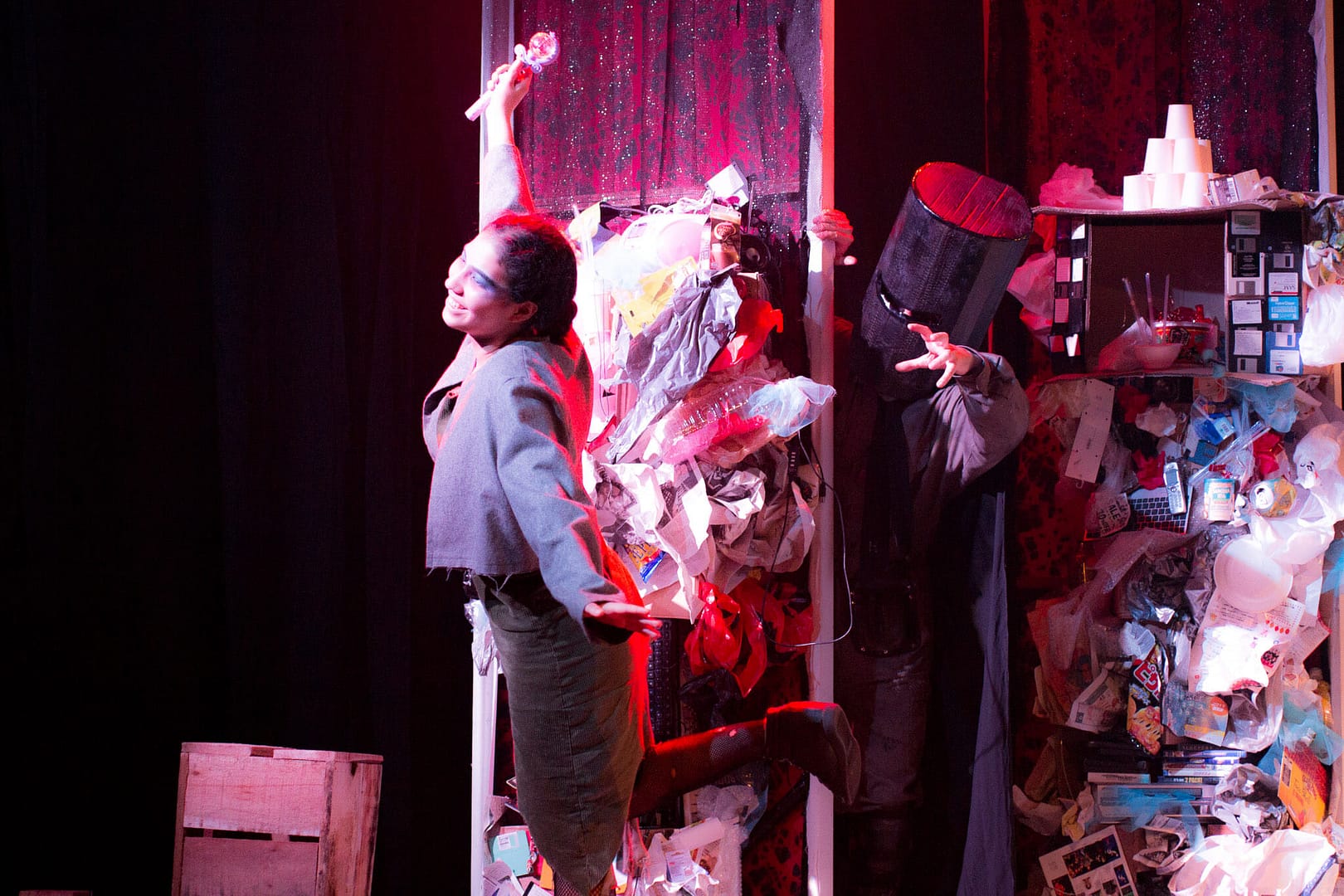 THE OUTLIERS: CAMPFIRE STORIES OF THE FUTURE September 16 - 18, 2017 World Peace Theatre, Kawasaki  Featuring Andrew Woolner, Sasha Aronson, Erik Røger,, and Anisa Dar. Devised by Andrew Woolner, Sasha Aronson, Erik Røger,, and Lindsey Kuhn  Production design by Lindsey Kuhn Sound Design & Music by Chloe Kwok Sound operator and live guitar by Chris Autry  Lights designed by Jeremy Plant Lights operated by Manami Nishida  Stage Crew Paula Tabarez Jiri Terpstra