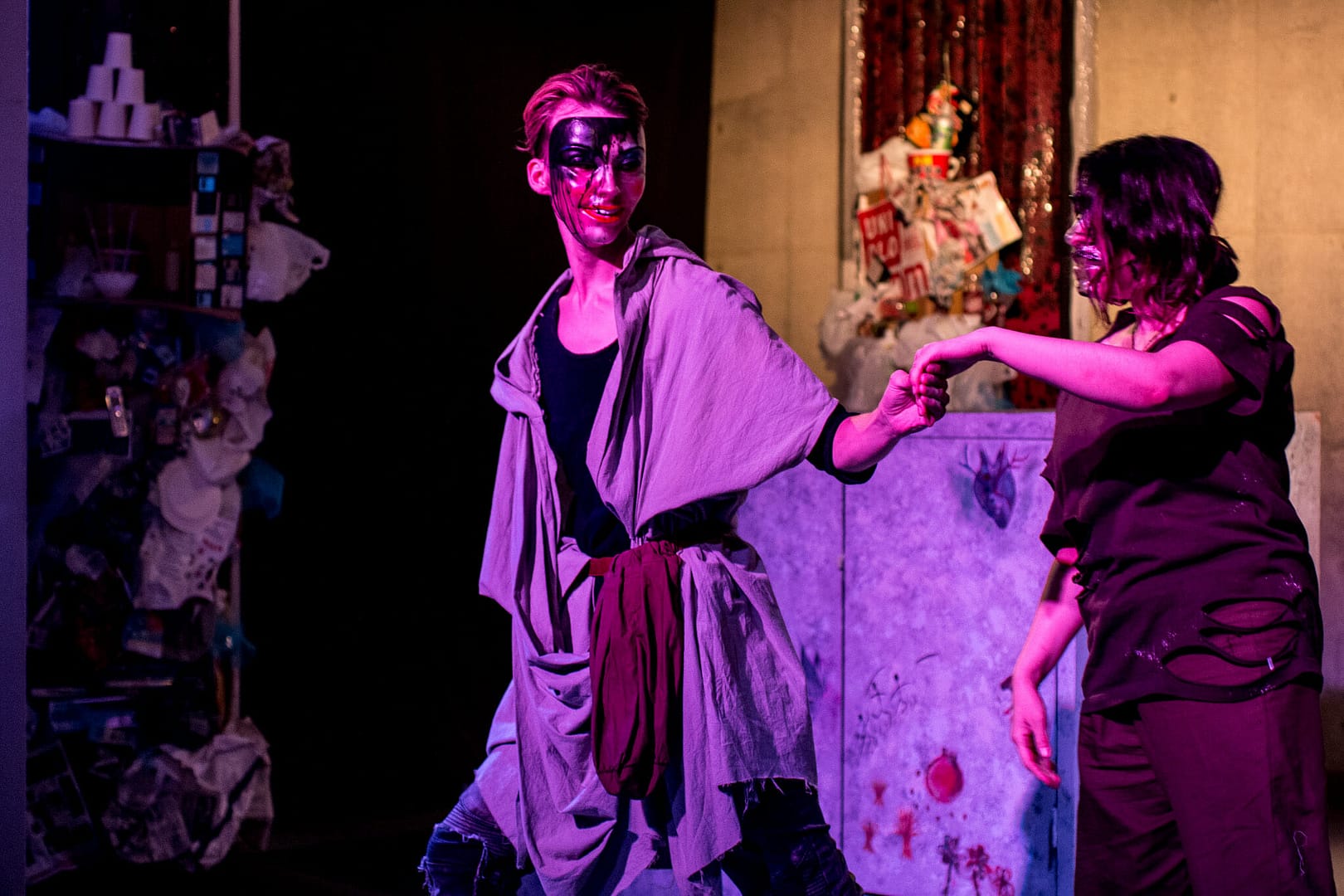 THE OUTLIERS: CAMPFIRE STORIES OF THE FUTURE September 16 - 18, 2017 World Peace Theatre, Kawasaki  Featuring Andrew Woolner, Sasha Aronson, Erik Røger,, and Anisa Dar. Devised by Andrew Woolner, Sasha Aronson, Erik Røger,, and Lindsey Kuhn  Production design by Lindsey Kuhn Sound Design & Music by Chloe Kwok Sound operator and live guitar by Chris Autry  Lights designed by Jeremy Plant Lights operated by Manami Nishida  Stage Crew Paula Tabarez Jiri Terpstra