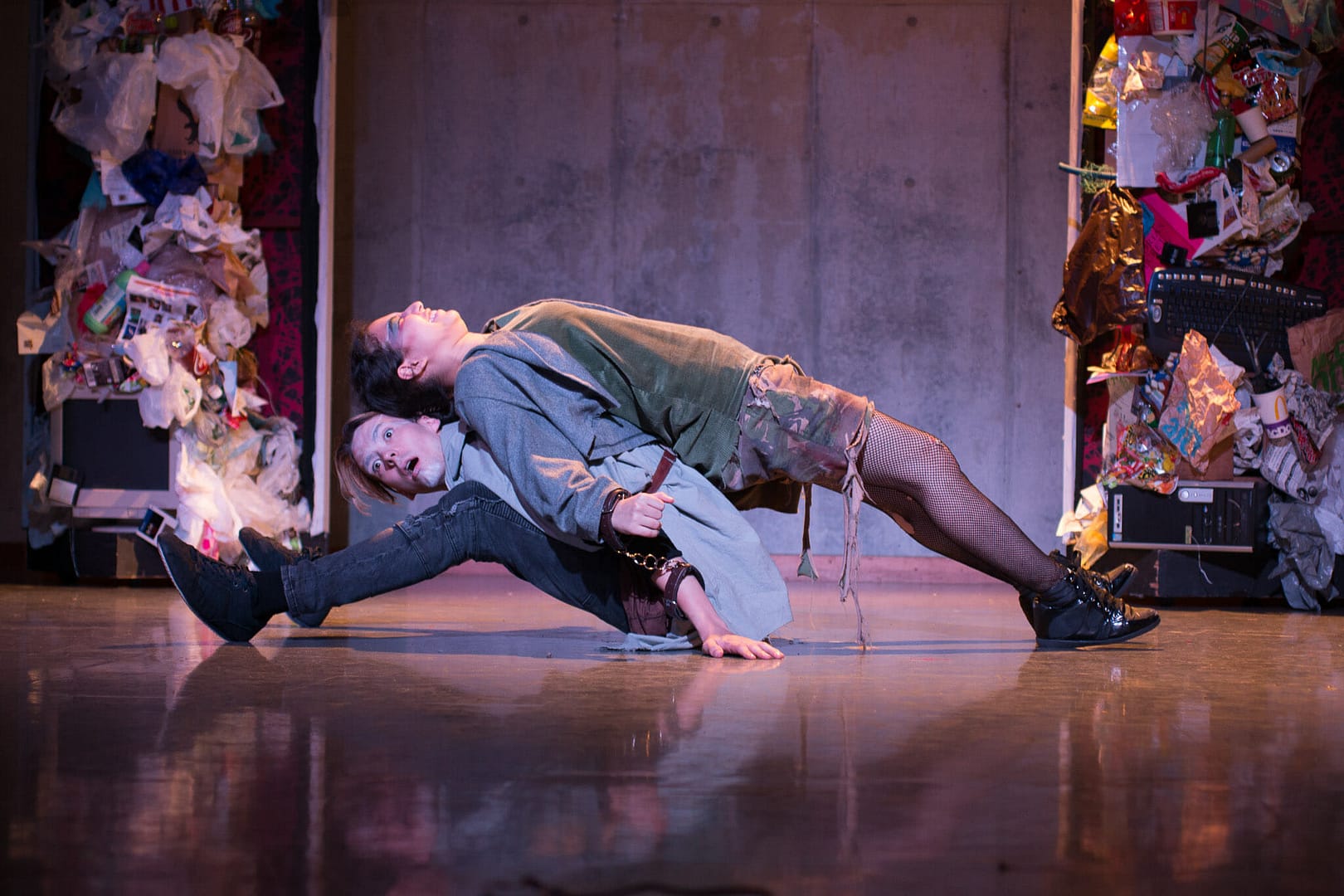 THE OUTLIERS: CAMPFIRE STORIES OF THE FUTURE September 16 - 18, 2017 World Peace Theatre, Kawasaki  Featuring Andrew Woolner, Sasha Aronson, Erik Røger,, and Anisa Dar. Devised by Andrew Woolner, Sasha Aronson, Erik Røger,, and Lindsey Kuhn  Production design by Lindsey Kuhn Sound Design & Music by Chloe Kwok Sound operator and live guitar by Chris Autry  Lights designed by Jeremy Plant Lights operated by Manami Nishida  Stage Crew Paula Tabarez Jiri Terpstra