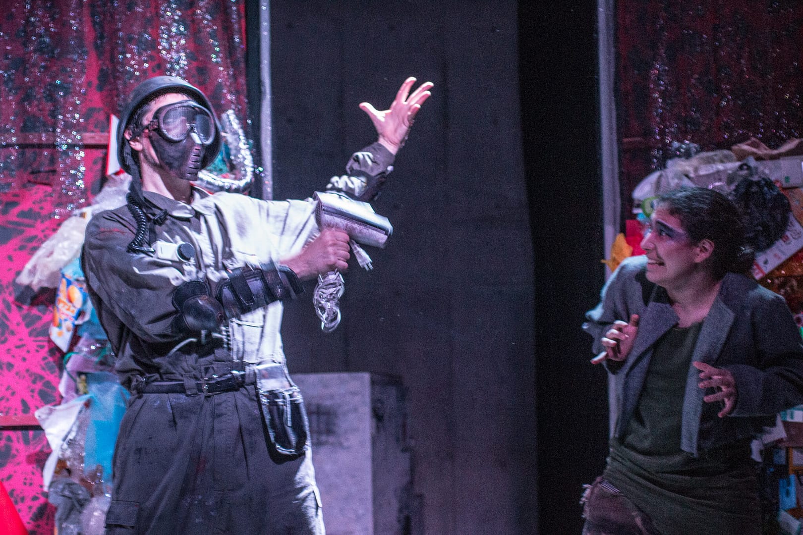 THE OUTLIERS: CAMPFIRE STORIES OF THE FUTURE September 16 - 18, 2017 World Peace Theatre, Kawasaki  Featuring Andrew Woolner, Sasha Aronson, Erik Røger,, and Anisa Dar. Devised by Andrew Woolner, Sasha Aronson, Erik Røger,, and Lindsey Kuhn  Production design by Lindsey Kuhn Sound Design & Music by Chloe Kwok Sound operator and live guitar by Chris Autry  Lights designed by Jeremy Plant Lights operated by Manami Nishida  Stage Crew Paula Tabarez Jiri Terpstra