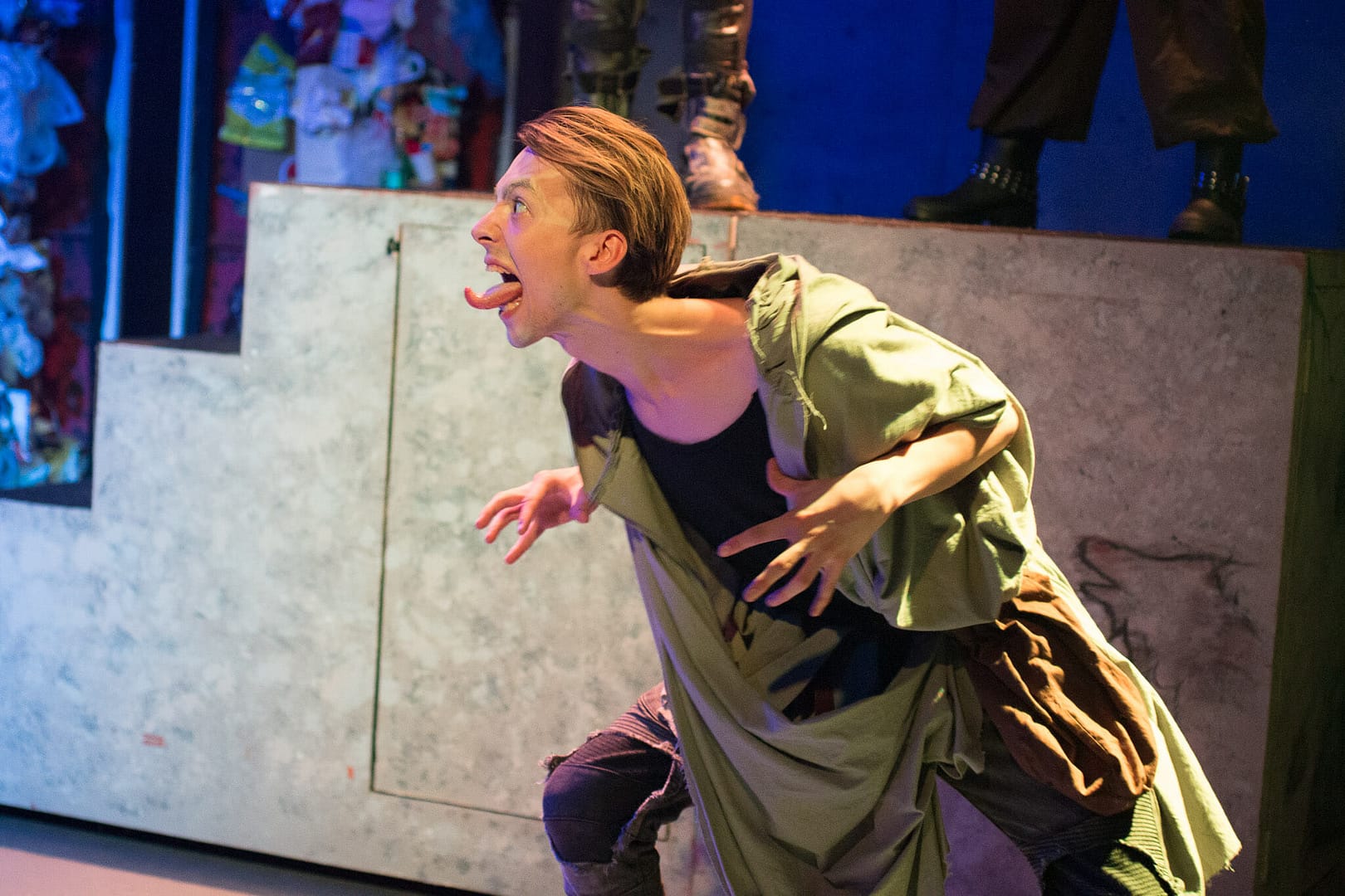 THE OUTLIERS: CAMPFIRE STORIES OF THE FUTURE September 16 - 18, 2017 World Peace Theatre, Kawasaki  Featuring Andrew Woolner, Sasha Aronson, Erik Røger,, and Anisa Dar. Devised by Andrew Woolner, Sasha Aronson, Erik Røger,, and Lindsey Kuhn  Production design by Lindsey Kuhn Sound Design & Music by Chloe Kwok Sound operator and live guitar by Chris Autry  Lights designed by Jeremy Plant Lights operated by Manami Nishida  Stage Crew Paula Tabarez Jiri Terpstra