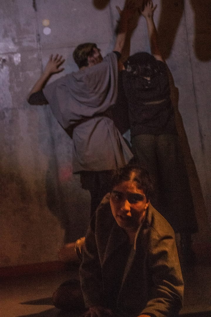 THE OUTLIERS: CAMPFIRE STORIES OF THE FUTURE September 16 - 18, 2017 World Peace Theatre, Kawasaki  Featuring Andrew Woolner, Sasha Aronson, Erik Røger,, and Anisa Dar. Devised by Andrew Woolner, Sasha Aronson, Erik Røger,, and Lindsey Kuhn  Production design by Lindsey Kuhn Sound Design & Music by Chloe Kwok Sound operator and live guitar by Chris Autry  Lights designed by Jeremy Plant Lights operated by Manami Nishida  Stage Crew Paula Tabarez Jiri Terpstra