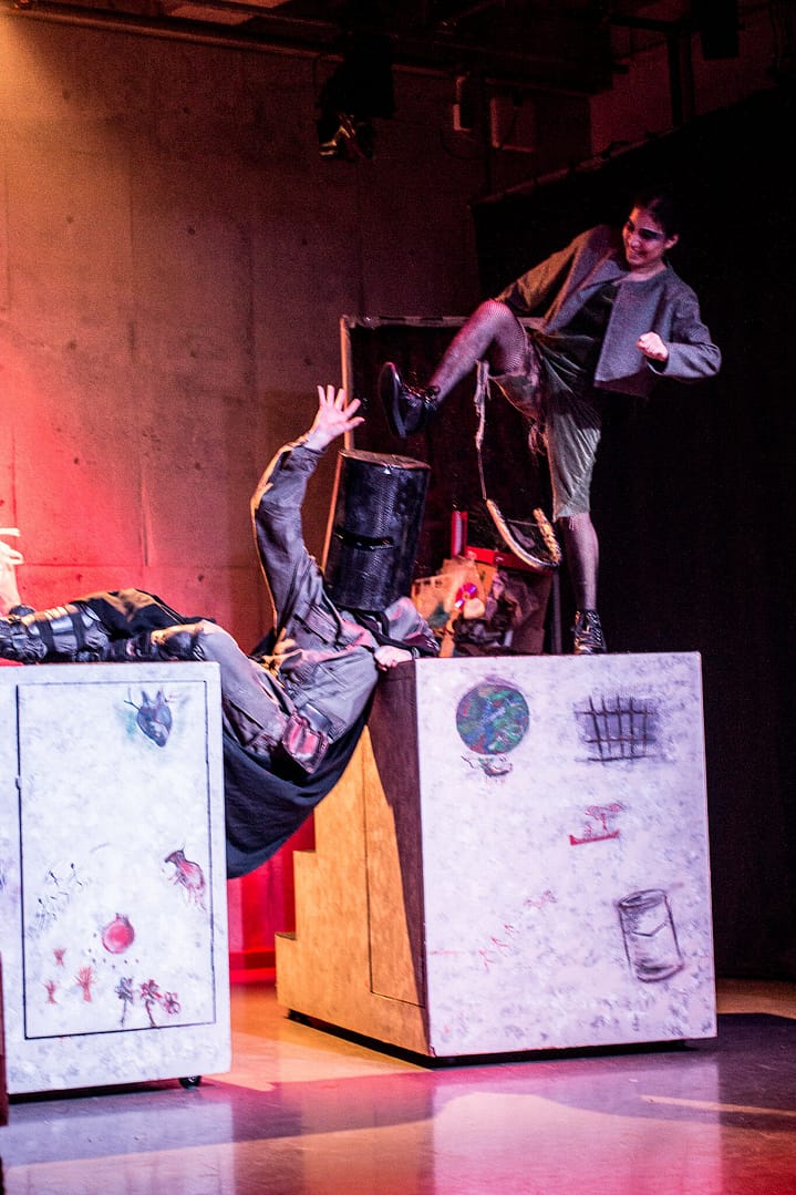 THE OUTLIERS: CAMPFIRE STORIES OF THE FUTURE September 16 - 18, 2017 World Peace Theatre, Kawasaki  Featuring Andrew Woolner, Sasha Aronson, Erik Røger,, and Anisa Dar. Devised by Andrew Woolner, Sasha Aronson, Erik Røger,, and Lindsey Kuhn  Production design by Lindsey Kuhn Sound Design & Music by Chloe Kwok Sound operator and live guitar by Chris Autry  Lights designed by Jeremy Plant Lights operated by Manami Nishida  Stage Crew Paula Tabarez Jiri Terpstra