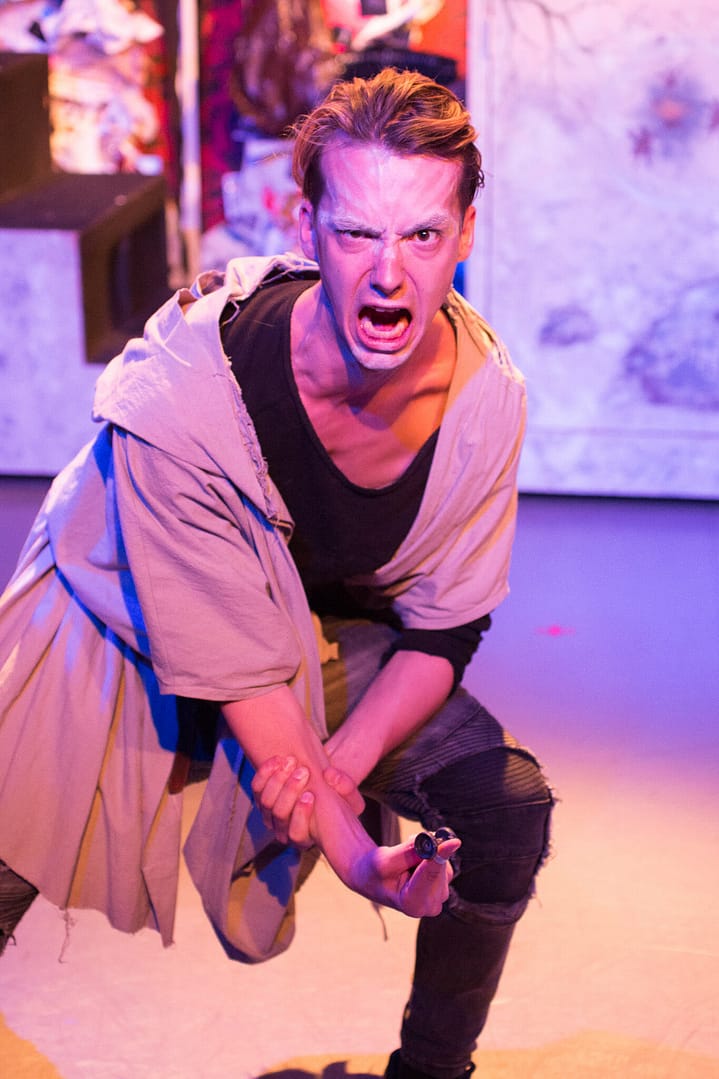 THE OUTLIERS: CAMPFIRE STORIES OF THE FUTURE September 16 - 18, 2017 World Peace Theatre, Kawasaki  Featuring Andrew Woolner, Sasha Aronson, Erik Røger,, and Anisa Dar. Devised by Andrew Woolner, Sasha Aronson, Erik Røger,, and Lindsey Kuhn  Production design by Lindsey Kuhn Sound Design & Music by Chloe Kwok Sound operator and live guitar by Chris Autry  Lights designed by Jeremy Plant Lights operated by Manami Nishida  Stage Crew Paula Tabarez Jiri Terpstra