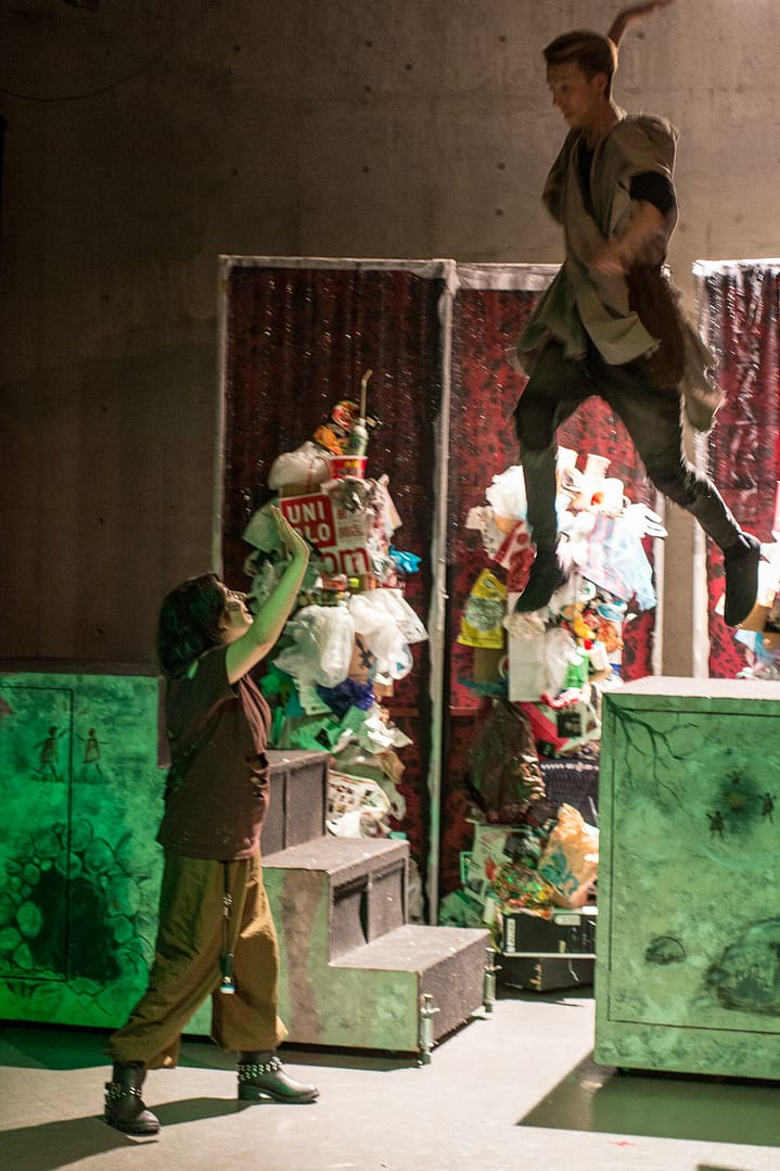 THE OUTLIERS: CAMPFIRE STORIES OF THE FUTURE September 16 - 18, 2017 World Peace Theatre, Kawasaki  Featuring Andrew Woolner, Sasha Aronson, Erik Røger,, and Anisa Dar. Devised by Andrew Woolner, Sasha Aronson, Erik Røger,, and Lindsey Kuhn  Production design by Lindsey Kuhn Sound Design & Music by Chloe Kwok Sound operator and live guitar by Chris Autry  Lights designed by Jeremy Plant Lights operated by Manami Nishida  Stage Crew Paula Tabarez Jiri Terpstra